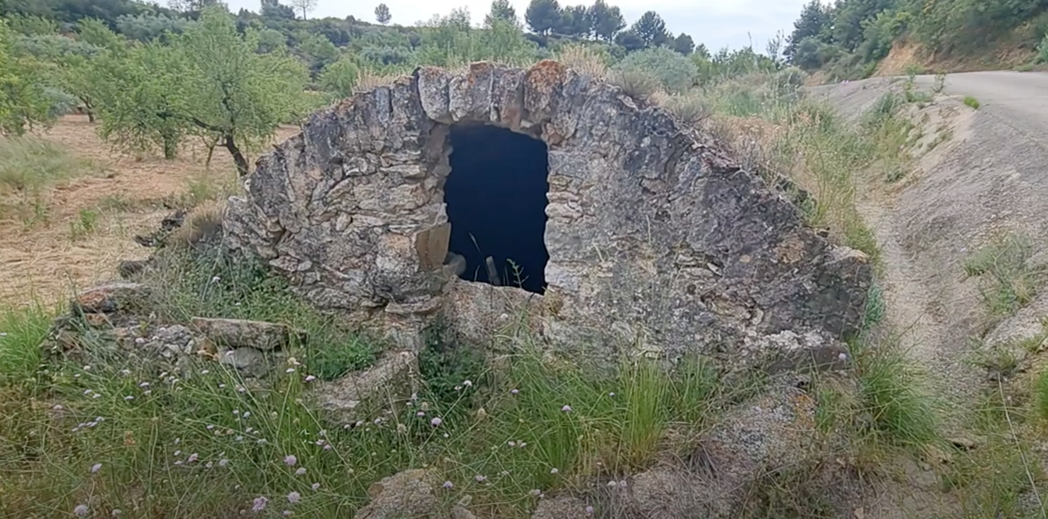 A cisterna which collects run off from a road